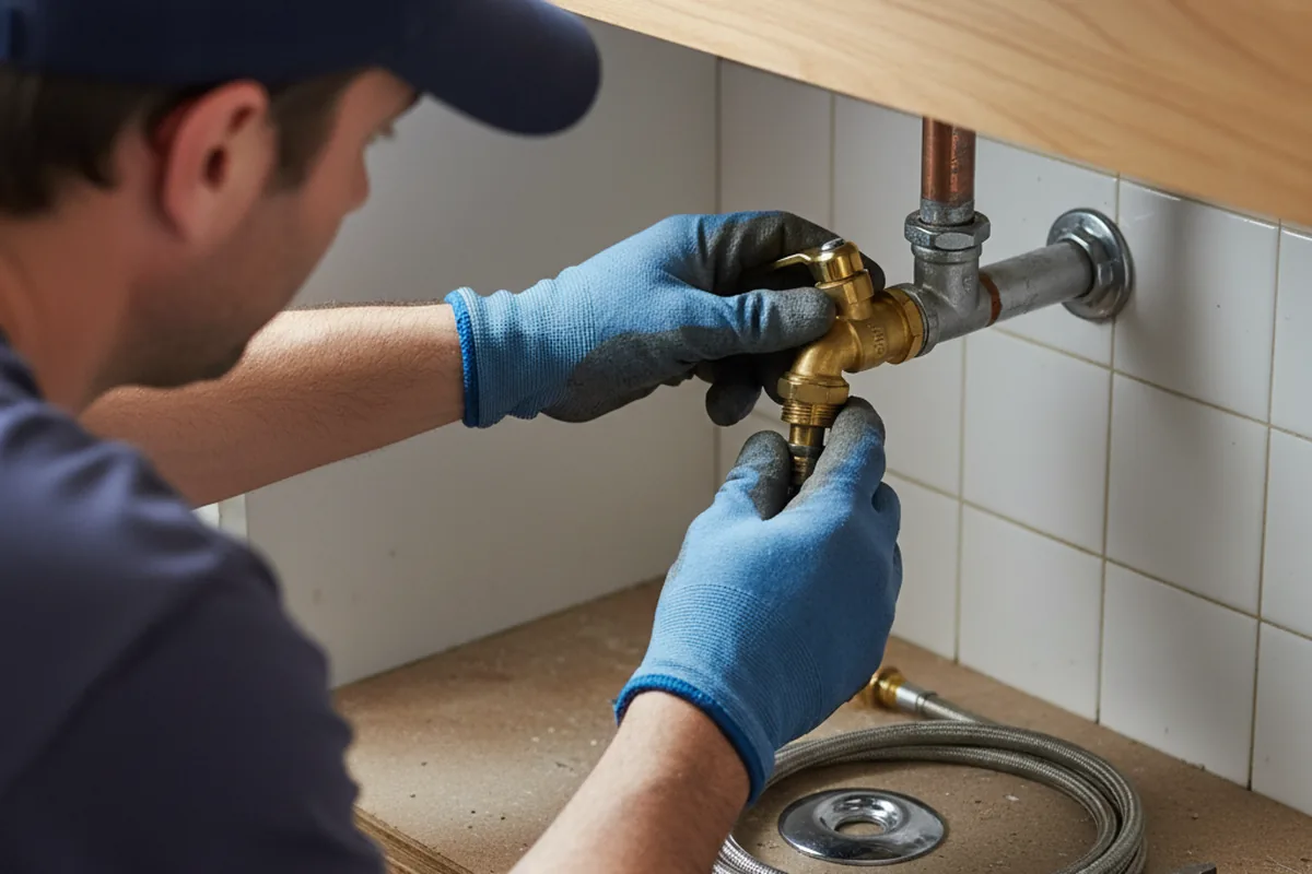 Shutoff valve and fitting work during Emergency Plumbing in Valentine